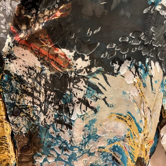 Vintage Anne Giorgio Blouse, Silk Blend, Small So pretty! - Picture 5 of 6